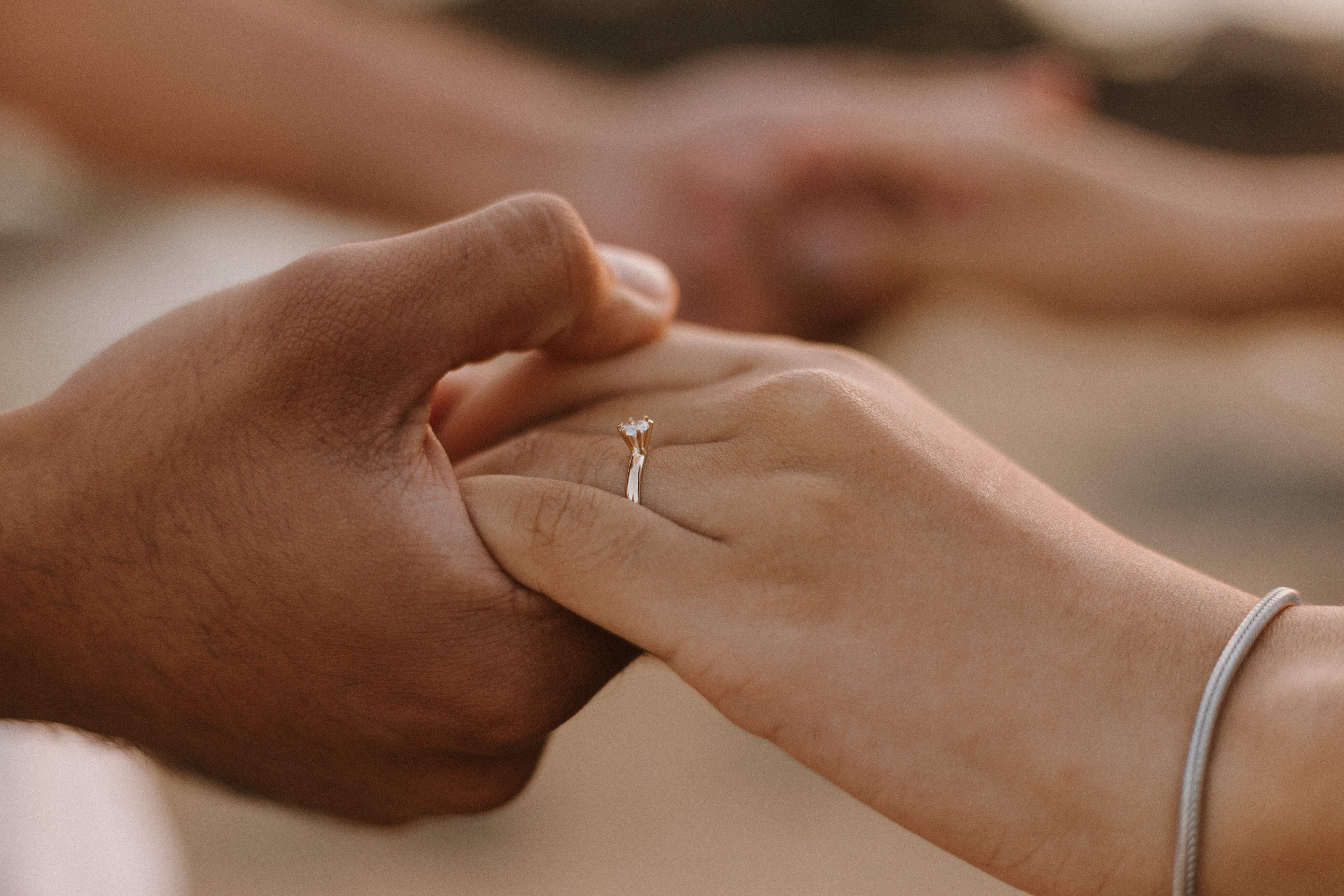 Couple embracing — our story